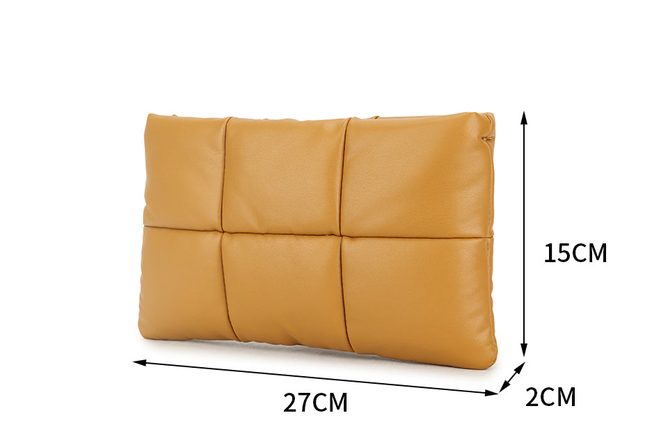 B quilted clutch
