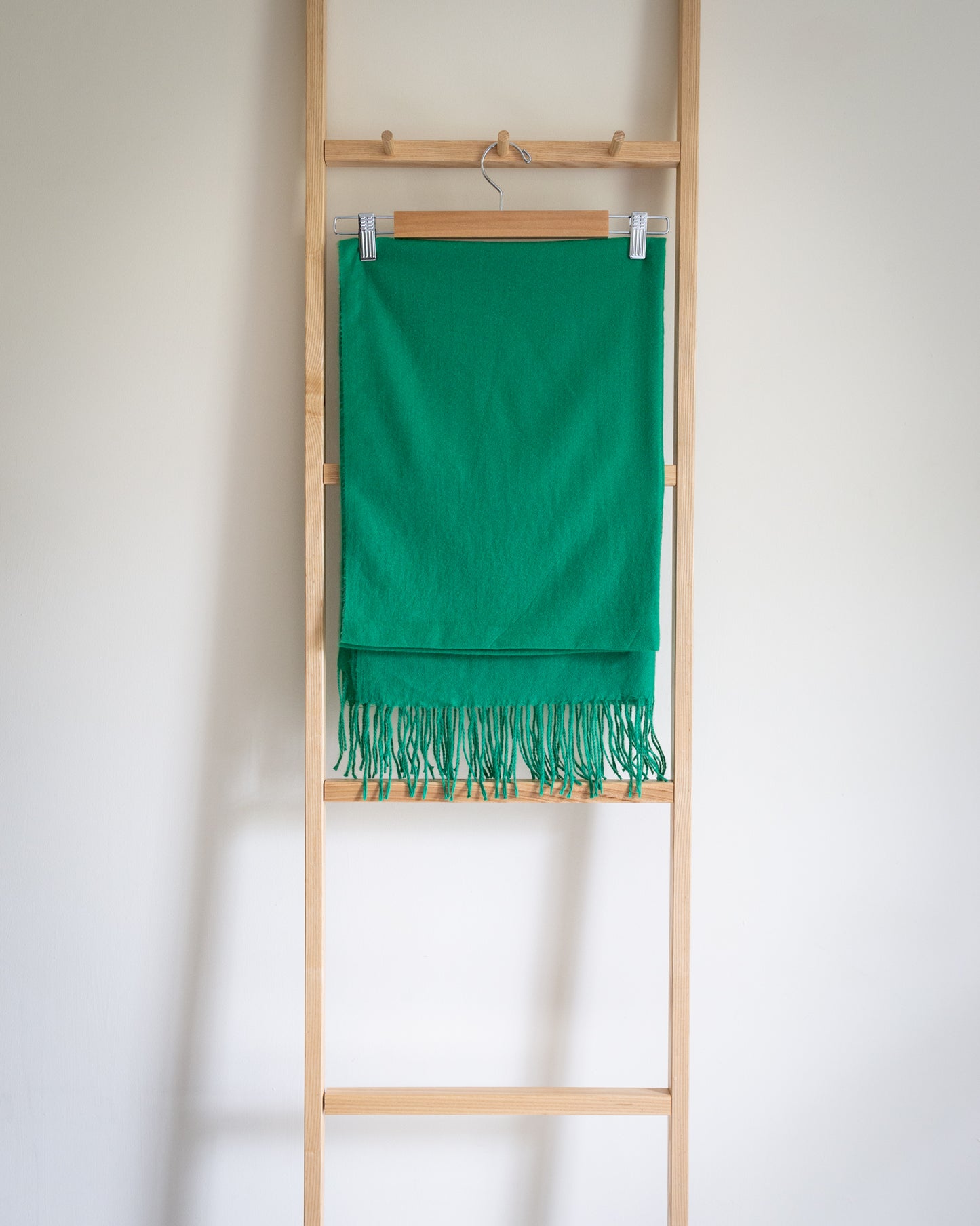 Wool blend tassel scarf