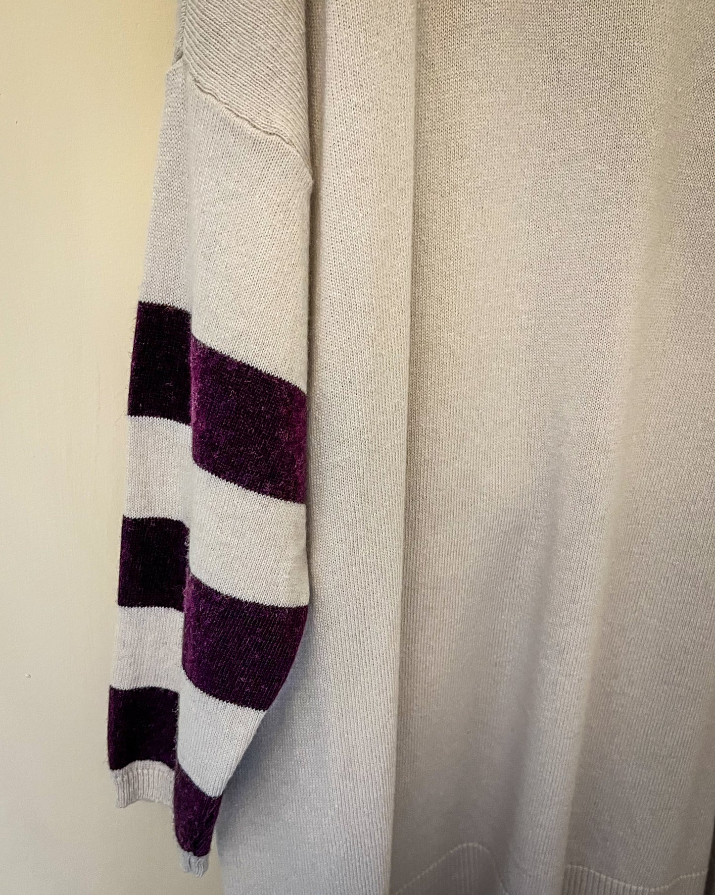 Stripe Sleeve Cashmere/Wool blend Jumper/Dress