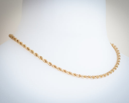 Rope twist chain necklace