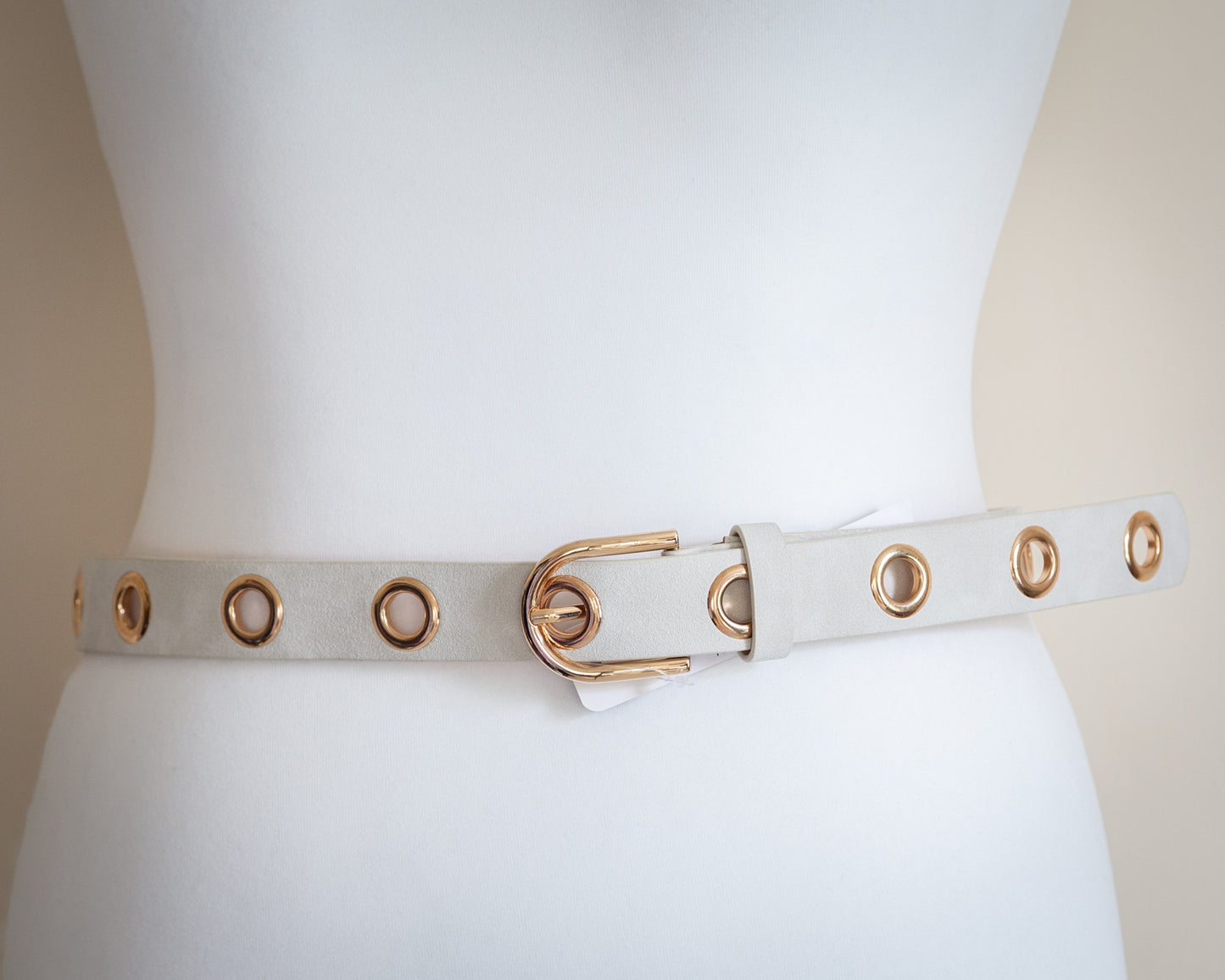 Cream and gold cut out belt