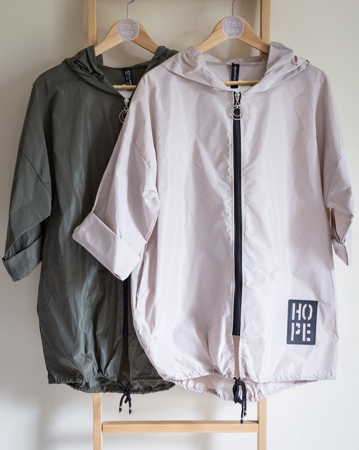 Hope lightweight rain jacket in cream