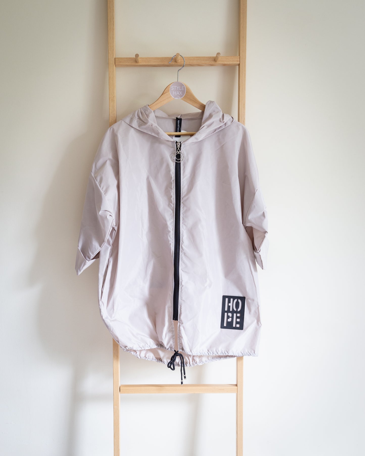 Hope lightweight rain jacket in cream