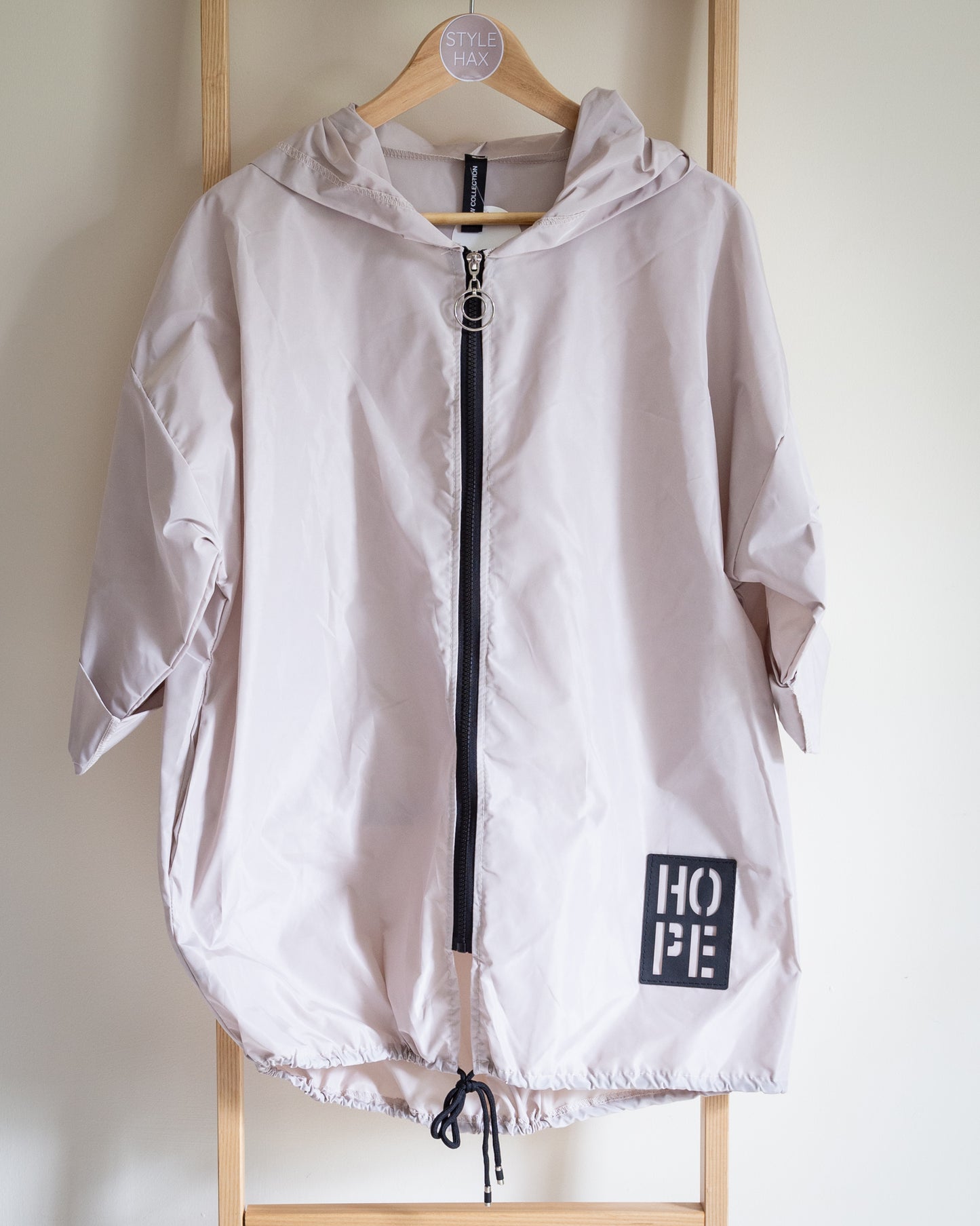 Hope lightweight rain jacket in cream