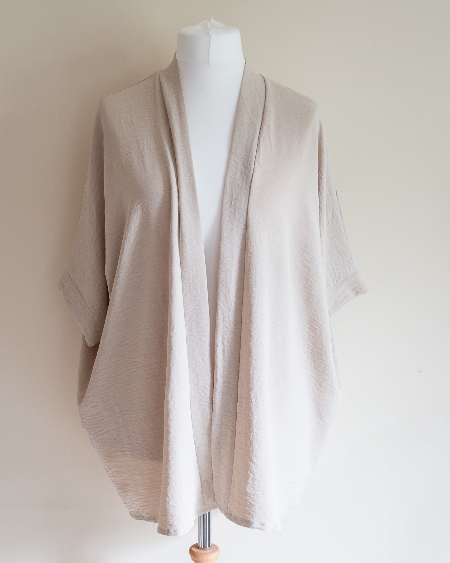 Draped cardigan in cream