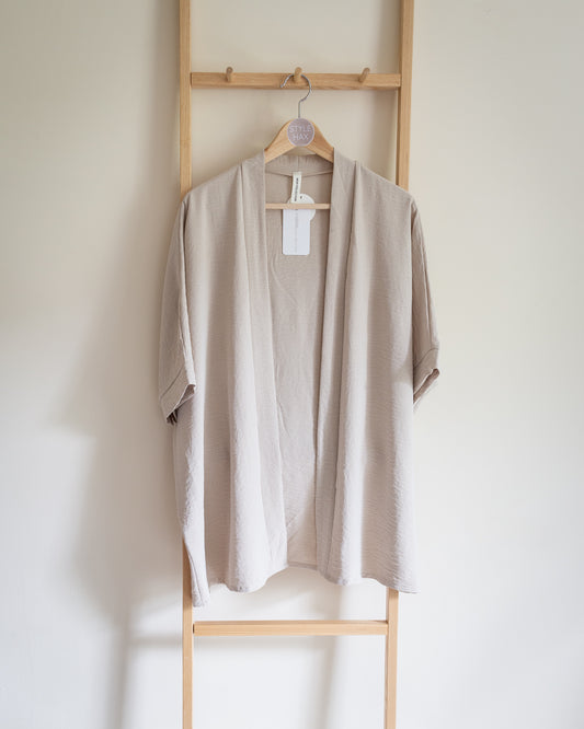 Draped cardigan in cream