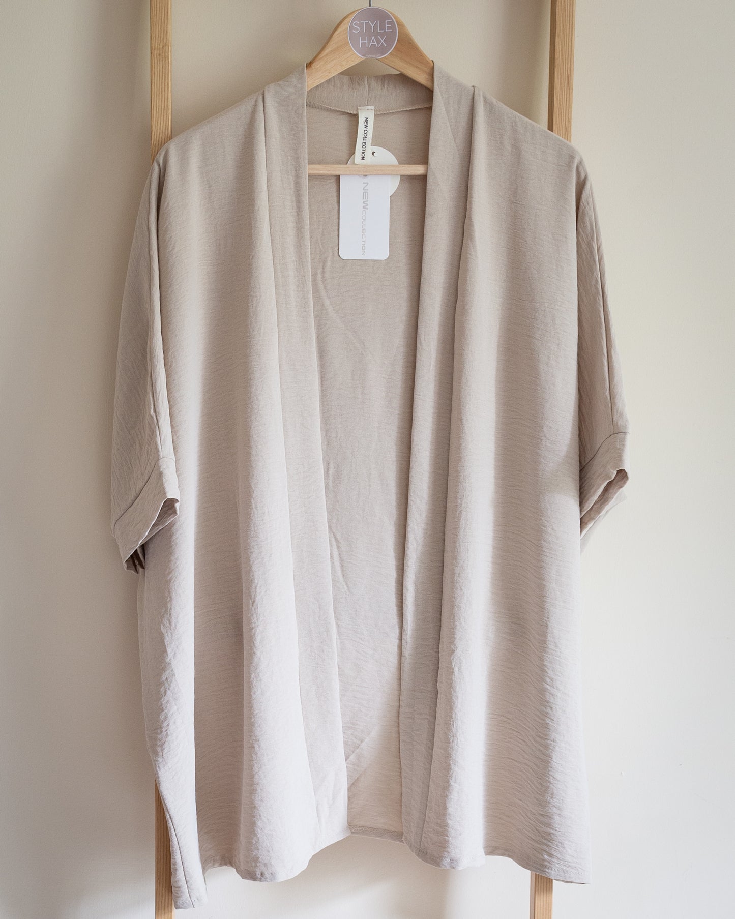 Draped cardigan in cream