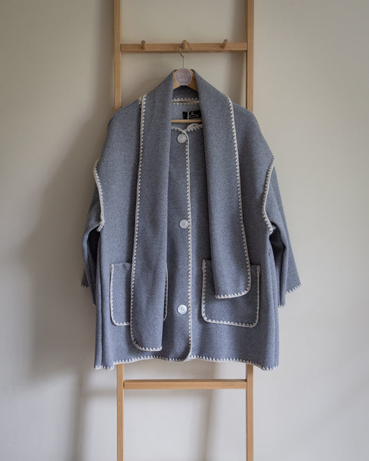 Totes scarf jacket in grey