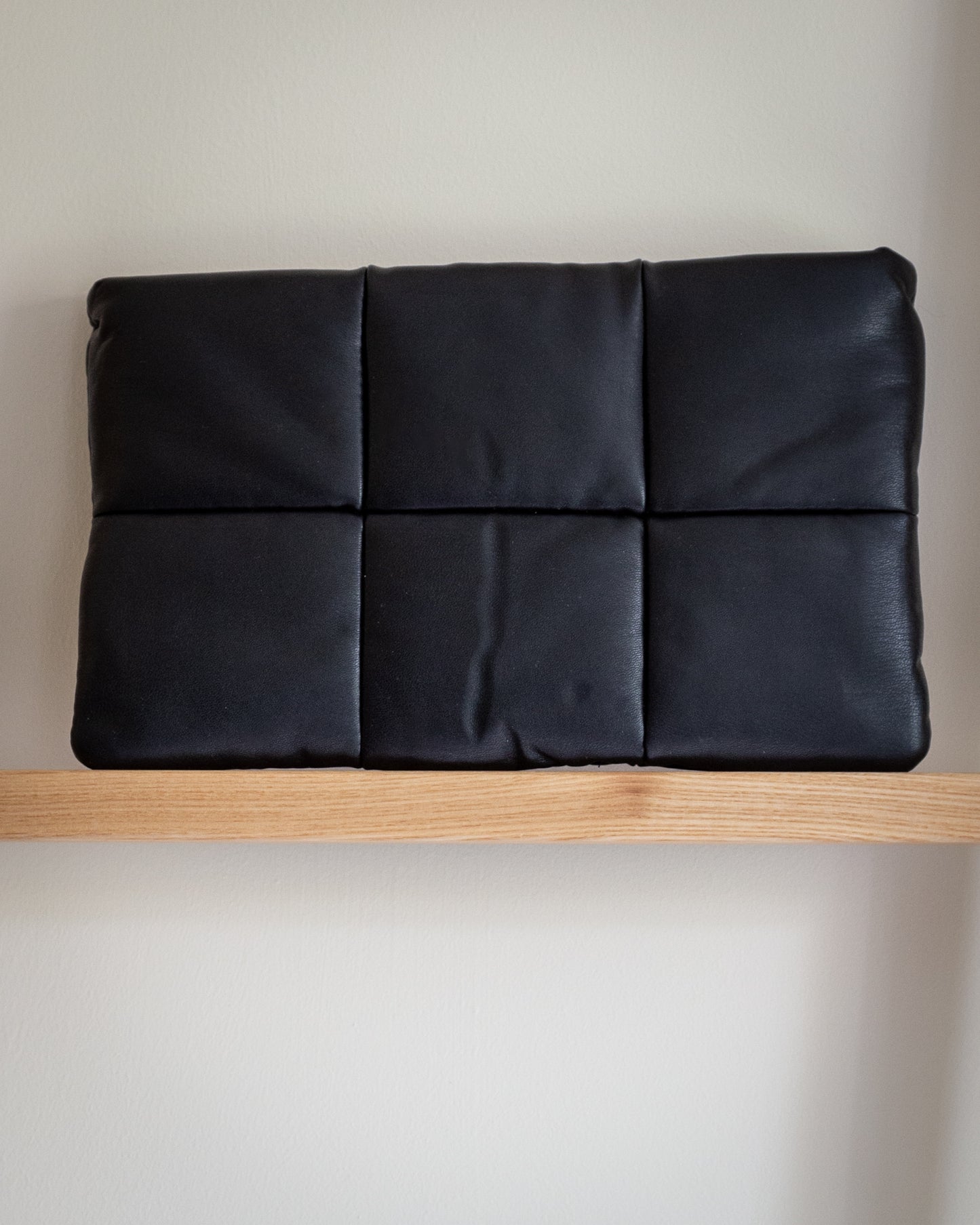 B quilted clutch