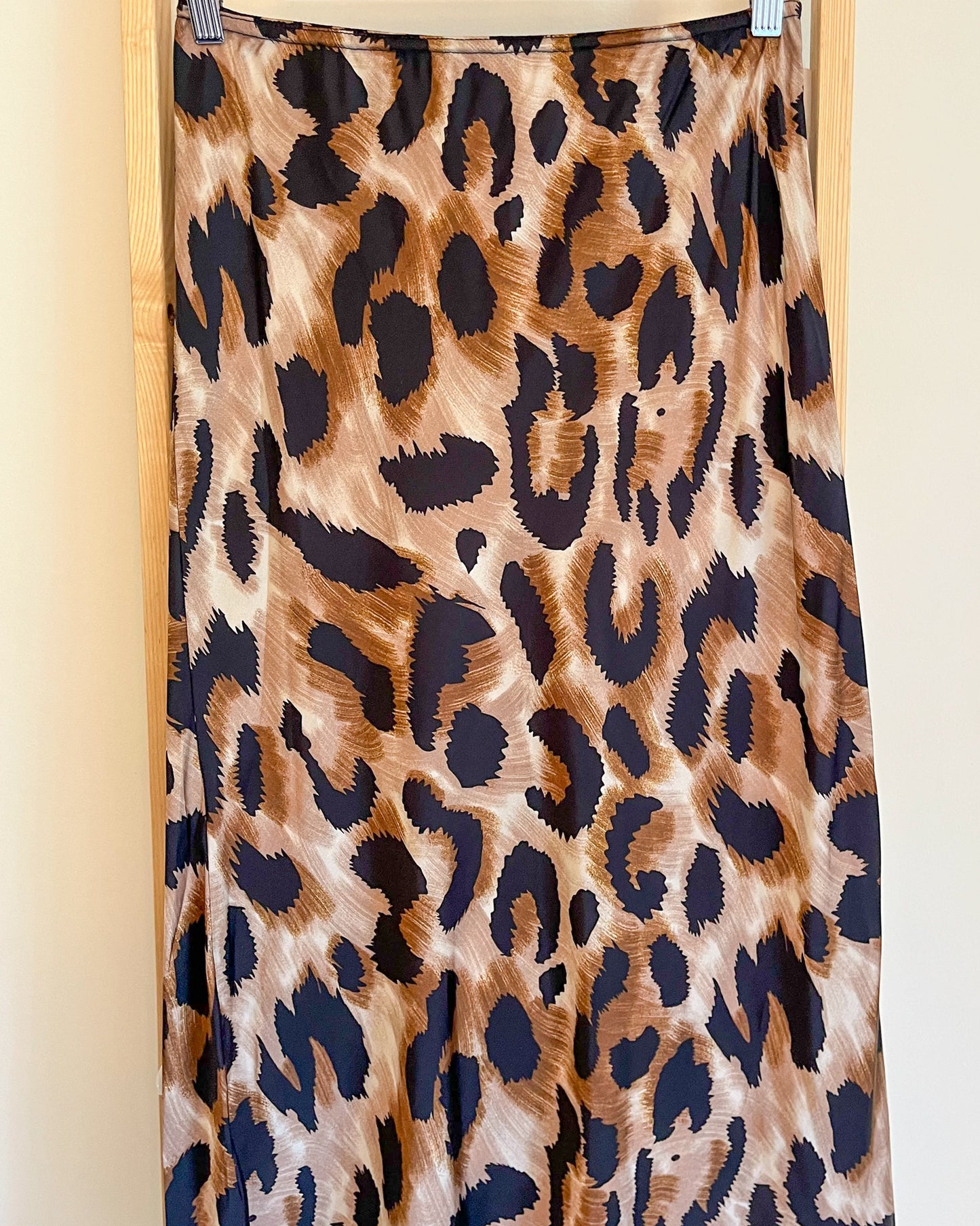 Hax Lux leopard print slip skirt