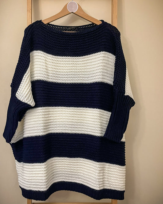 Striped knit in navy