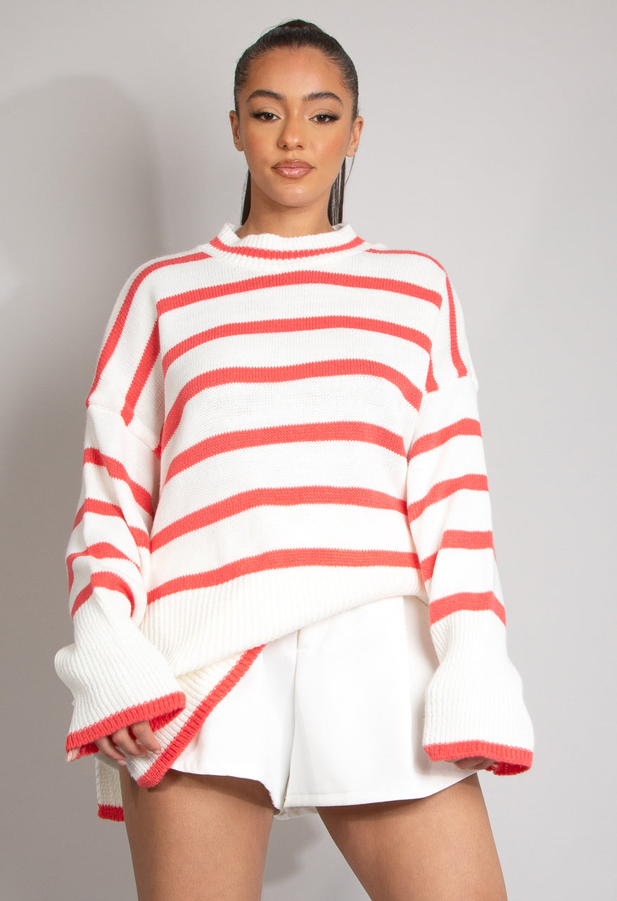 Corina striped knitted jumper