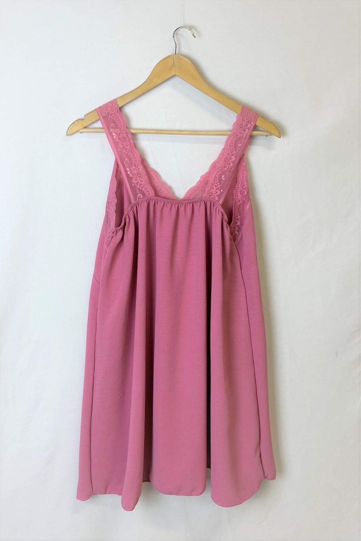 Longline v-neck cami in rose