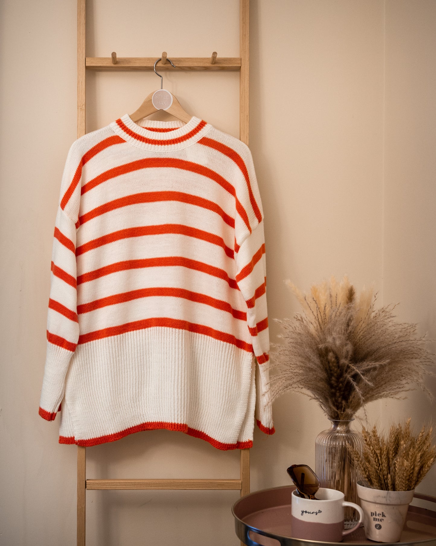 Corina striped knitted jumper