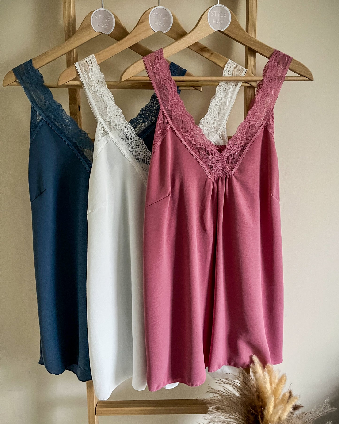 Longline v-neck cami in rose