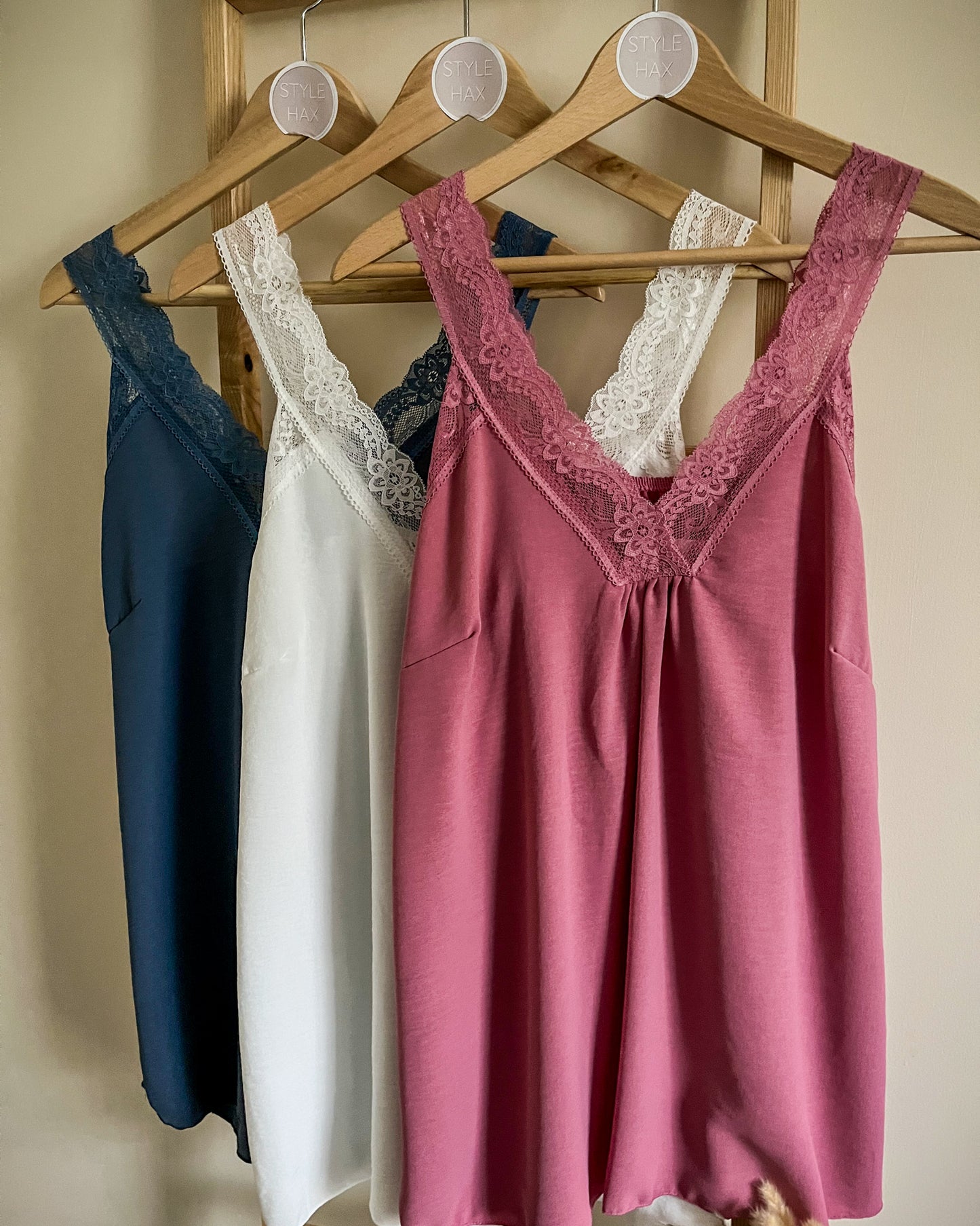 Longline v-neck cami in rose