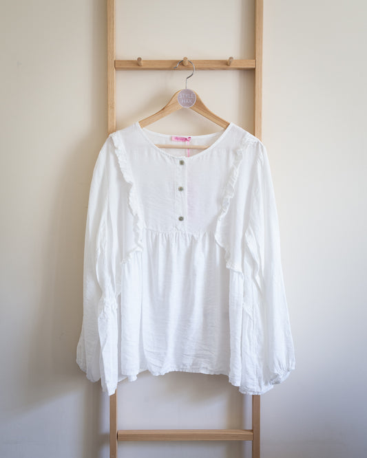 Prairie blouse in white